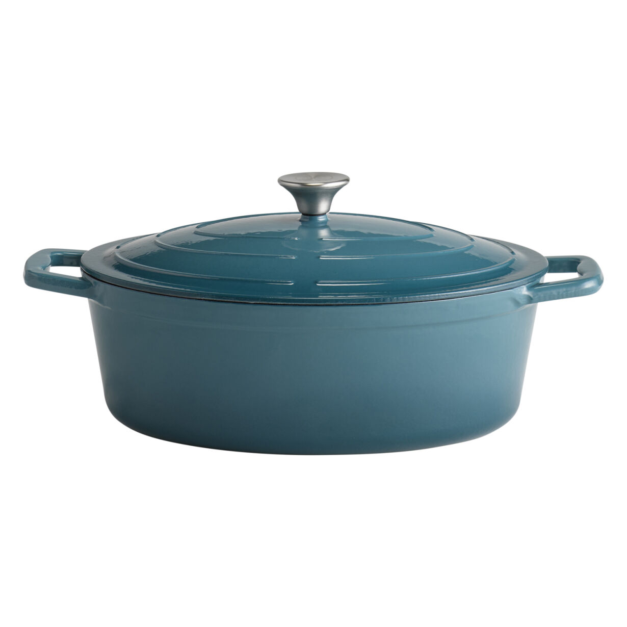 Bräter 5 STARS oval, 33 x 25 cm, mit Deckel, türkis