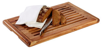 Brotschneidebrett AKAZIA, 2-teilig, 48 x 32 cm, Akazienholz braun