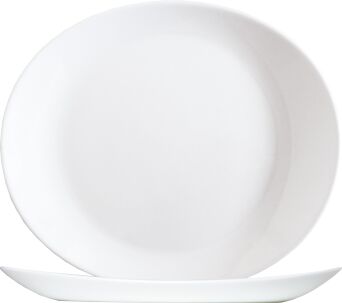 Steakteller SOLUTIONS WHITE flach oval, 30 x 26 cm, weiß