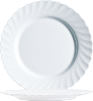 Teller TRIANON WHITE flach rund Fahne, Ø 27,3 cm, weiß