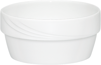 Suppenschale DONNA rund, Ø 13 cm, weiß mit Relief