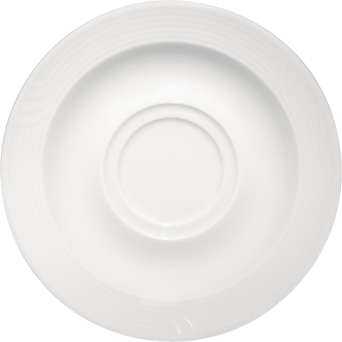 Untertasse CARAT Ø 16 cm mit Doppelspiegel, weiß mit Relief