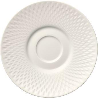 Untertasse PURITY REFLECTIONS Doppelspiegel rund, Ø 17 cm, creme mit Relief