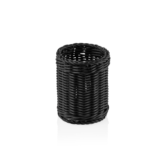Besteckkorb WEAVER PRO, Ø 12 cm, PP geflochten schwarz