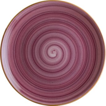 Gourmet Teller AURA AQUA flach rund coup, Ø 27 cm, blackberry/weiß