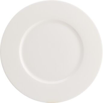 Teller NEAT CREAM flach rund Fahne, 28 cm, creme