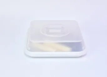 EURO-Abdeckhaube natur-transparent, 207 x 207 mm, 45 mm hoch, PP