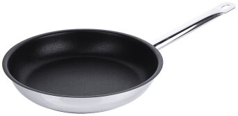 Bratpfanne Ø 28 cm, Edelstahl 18/10, mit PTFE-Antihaftbeschichtung