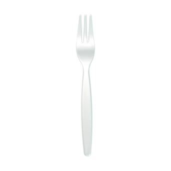 Kuchengabel, 15,5 cm, SAN-Kunststoff weiß
