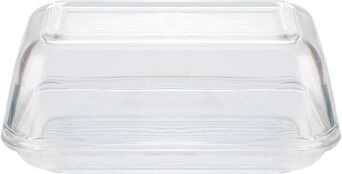 Butterdose 2-teilig, gehärtetes Glas, transparent