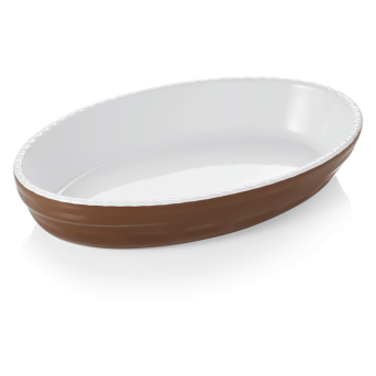 Backform oval, 28 x 17 cm, backbraun