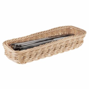 Besteckkorb ECONOMIC rechteckig, 27 x 10 cm, PP hellbeige