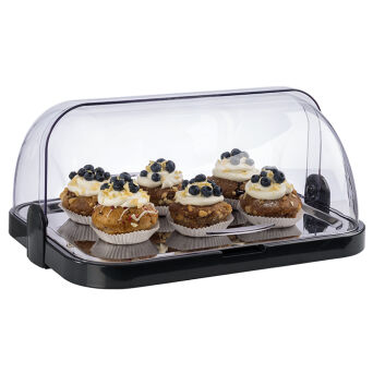 Bufettvitrine 4-tlg. Set, schwarz/transparent