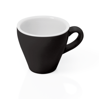 Espresso-Obertasse ITALIA BLACK, 0,09 ltr., schwarz-weiß