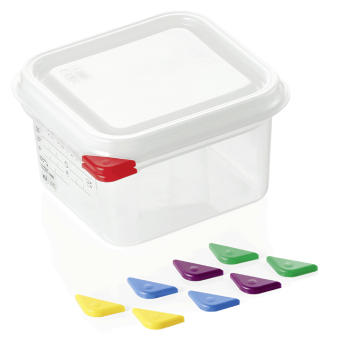 GN 1/6-100 mm tief, GN 86 Gastronormbehälter inkl. Deckel, PP transparent BPA-frei