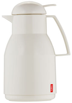Isolierkanne TOP PUSH, 1,0 ltr., weiß, Kunststoff hochglänzend