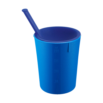 Medizinische Trinkhilfe 200 ml, 2-tlg., PP blau/blau