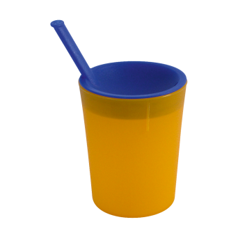 Medizinische Trinkhilfe 200 ml, 2-tlg., PP orange/blau