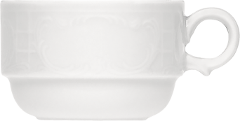 Obertasse MOZART, 0,18 ltr., weiß mit Relief