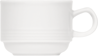 Obertasse DIALOG, 0,18 ltr., weiß mit Relief
