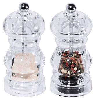 Salz-/Pfeffermühlen Set Acryl, 12,5 cm hoch
