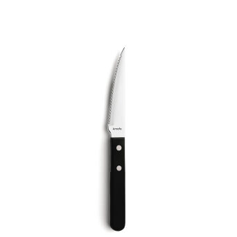 Steakmesser PIZZA Vollheft, Klingenstahl 13/0 hochglanzpoliert, POM-Griff schwarz