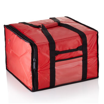 Pizza-Isoliertasche rot, 51 x 48 cm, für 6 Pizzen bis 45 cm