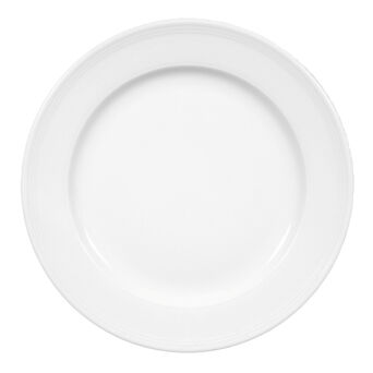 Teller IMPERIAL flach rund Fahne, Ø 21 cm, weiß mit Relief