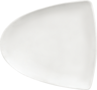 Teller ENJOY flach asymetrisch, 21 cm, weiß