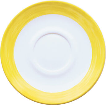 Untertasse BRUSH YELLOW, Ø 14 cm