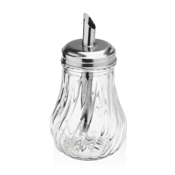 Zuckerspender, 120 ml, Glas/Edelstahl