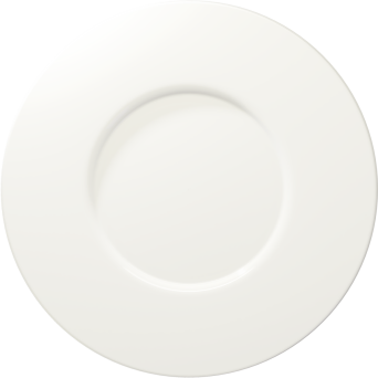 Teller PURITY flach rund breite Fahne, Ø 30 cm, creme