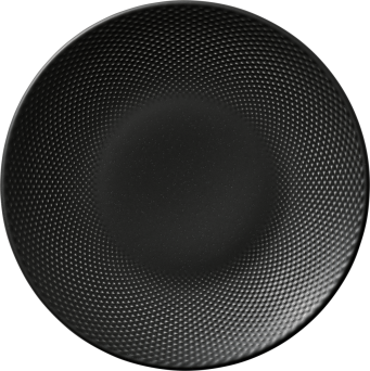 Teller PINE flach rund coup, Ø 28 cm, COAL mit Relief