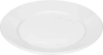 Teller SMART flach rund Fahne, Ø 25cm, weiß