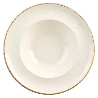 Teller SEASONS tief rund breite Fahne, Ø 26 cm, OATMEAL
