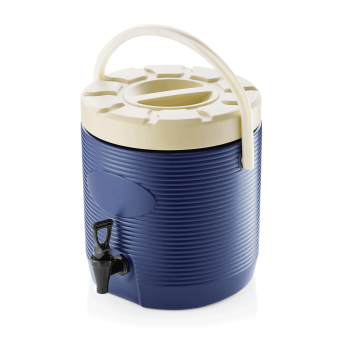 Thermogetränkebehälter 17 ltr., doppelwandig, PU / CNS, blau