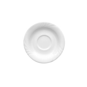 Espresso-Untertasse AMBIENTE rund, Ø 12 cm, weiß mit Relief