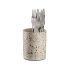 Besteckbehälter TERRAZZO, Ø 11 cm, Beton weiß
