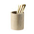 Besteckbehälter TRAVERTINE, Ø 11 cm, Kalkstein beige