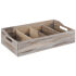 Besteckbehälter VINTAGE, 51 x 28 cm, Holz weiß