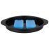 Thermo-Tablett-Set 6-teilig schwarz, Ø 35 cm, Edelstahl/transparent