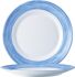 Teller BRUSH BLUE flach rund Fahne, Ø 15,5 cm