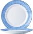 Teller BRUSH BLUE flach rund Fahne, Ø 23,5 cm