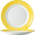 Teller BRUSH YELLOW flach rund Fahne, Ø 15,5 cm