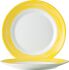 Teller BRUSH YELLOW flach rund Fahne, Ø 23,5 cm