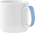 Spezialbecher INVITA DIALOG COLORS 0,27 ltr., weiß mit Dekor Punkte in Wasserblau