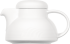 Teekanne CARAT mit Deckel, 0,35 ltr, weiß mit Relief