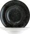 Gourmet Pastateller COSMOS BLACK tief rund Fahne, Ø 27 cm, weiß mit Envisio-Druck schwarz