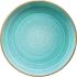 Gourmet Teller AURA AQUA flach rund coup, Ø 27 cm, aqua/weiß