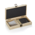 Edle Steakmesser-Box aus Kiefernholz, inkl. 6 Steakmesser mit schwarzem Pakkaholzgriff